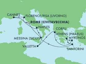 Visiting: Santorini Island, Piraeus  Athens, Mykonos, Corfu,...