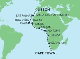 Visiting: Walvis Bay, Luanda, Sao Tome, Abidjan, Banjul, Dakar,...