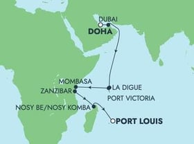 Visiting: Dubai, La Digue, Port Victoria Seychelles, Mombasa,...