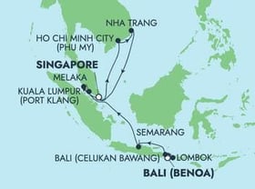 Visiting: Lembar Lombok, Celukan Bawang  Bali, Semarang, Melaka,...