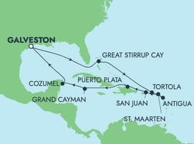Visiting: Great Stirrup Cay, Tortola, St  Johns  Antigua,...