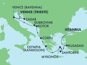 Visiting: Kusadasi, Santorini Island, Mykonos, Olympia  Katakolon,...