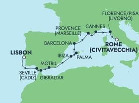 Visiting: Cadiz  Seville, Gibraltar, Motril, Ibiza, Palma Majorca,...