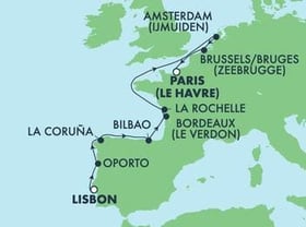Visiting: Oporto, La Coruna, Bilbao, Le Verdon  Bordeaux, La...