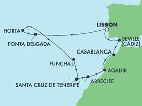 Visiting: Ponta Delgada, Horta, Azores, Funchal, Santa Cruz De...