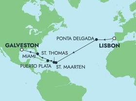Visiting: Ponta Delgada, Philipsburg St  Maarten, St Thomas, Puerto...