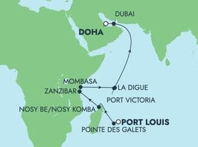 Visiting: Pointe Des Galets  Reunion, Nosy Be, Zanzibar, Mombasa,...