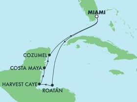 Visiting: Harvest Caye, Roatan  Bay Islands, Costa Maya, Cozumel