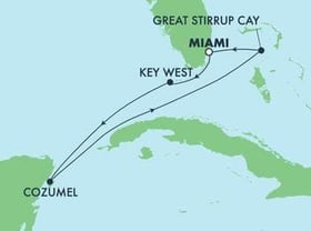 Visiting: Key West, Cozumel, Great Stirrup Cay