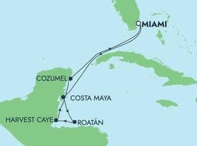 Visiting: Roatan  Bay Islands, Harvest Caye, Costa Maya, Cozumel