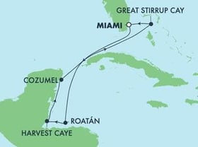 Visiting: Roatan  Bay Islands, Harvest Caye, Cozumel, Great Stirrup...