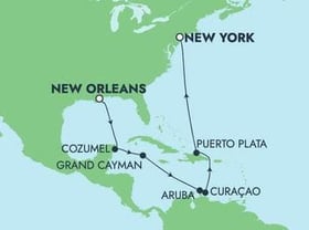 Visiting: Cozumel, George Town, Oranjestad, Willemstad, Puerto...