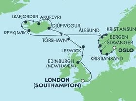 Visiting: Kristiansand, Stavanger, Bergen, Kristiansund, Alesund,...
