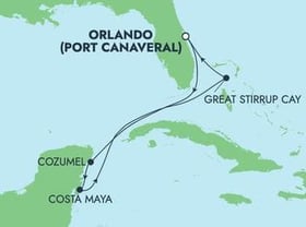 Visiting: Cozumel, Costa Maya, Great Stirrup Cay