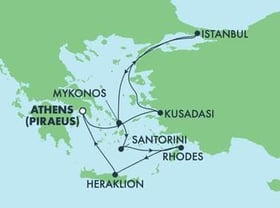 Visiting: Kusadasi, Istanbul, Mykonos, Santorini Island, Rhodes,...