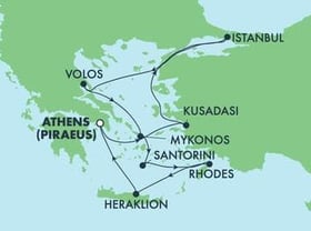 Visiting: Kusadasi, Istanbul, Volos, Mykonos, Santorini Island,...