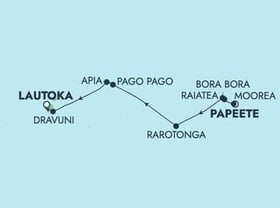 Visiting: Moorea, Raiatea, Bora Bora, Rarotonga, Pago Pago, Apia,...