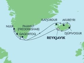 Visiting: Djupivogur, Akureyri, Isafjordur, Qaqortoq, Paamiut...