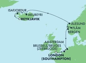 Visiting: Isafjordur, Akureyri, Alesund, Flam, Bergen, Amsterdam,...