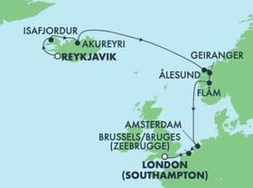 Visiting: Isafjordur, Akureyri, Alesund, Geiranger, Flam,...