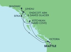 Visiting: Ketchikan (Ward Cove), Sitka, Juneau, Skagway, Endicott...