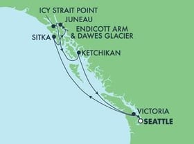 Visiting: Sitka, Juneau, Endicott Arm   Dawes Glacier, Icy Strait...