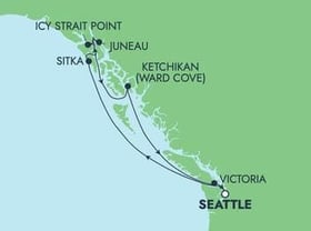 Visiting: Sitka, Juneau, Icy Strait Point, Ketchikan (Ward Cove),...