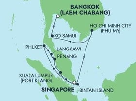 Visiting: Phuket, Langkawi, Penang, Port Klang  Kuala Lampur,...