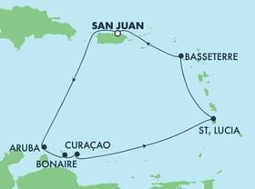 Visiting: Oranjestad, Willemstad, Kralendijk, St Lucia, Basseterre