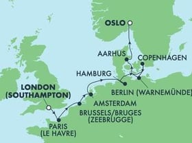 Visiting: Le Havre  Paris, Zeebrugge  Brussels Brugge, Amsterdam,...