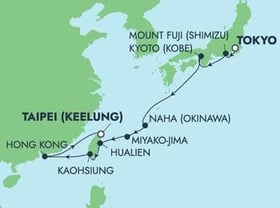 Visiting: Mount Fuji  Shimizu, Kyoto  Kobe, Naha  Okinawa,...