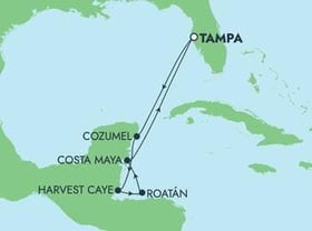 Visiting: Cozumel, Harvest Caye, Roatan  Bay Islands, Costa Maya