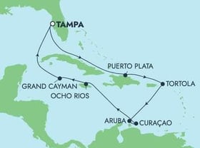 Visiting: Puerto Plata, Tortola, Oranjestad, Willemstad, Ocho Rios,...
