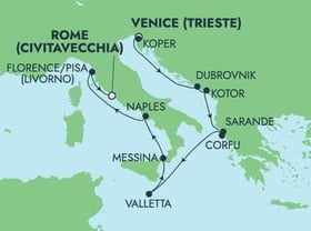 Visiting: Koper, Dubrovnik, Kotor, Sarande, Corfu, Valletta,...
