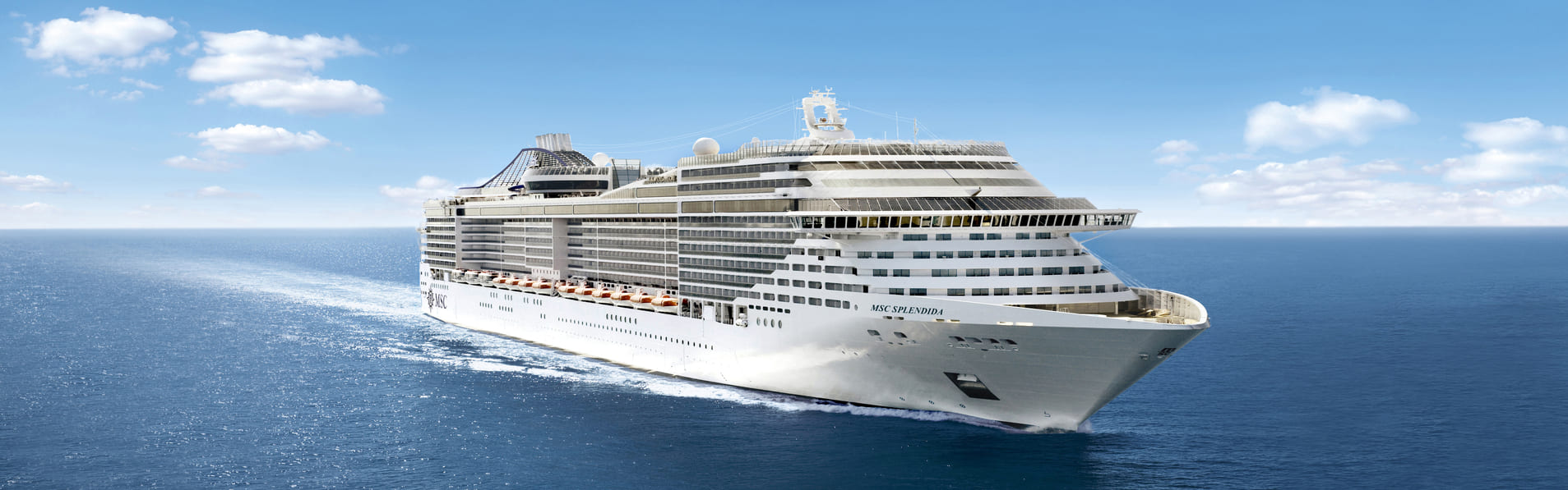 MSC Splendida in the open sea - MSC Cruises latest ship to come to South Africa 