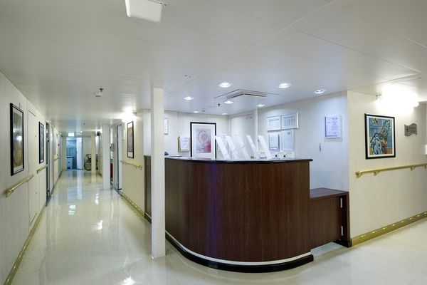 Entrance to the medical centre onboard MSC Musica