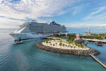 MSC Seashore docked at Ocean Cay | 600 x 400