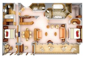 Layout of the Owner's Suite - on the Silver Spirit cruise ship