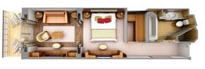  Layout is the same for the Classic Veranda Suite and the Deluxe Veranda Suite