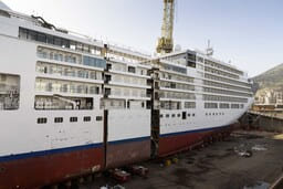 Spirit Silver Spirit after being lengthened before the final welding
