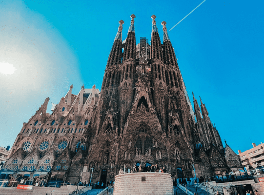 Sagrada Familia in sprawling spanish city of Barcelona