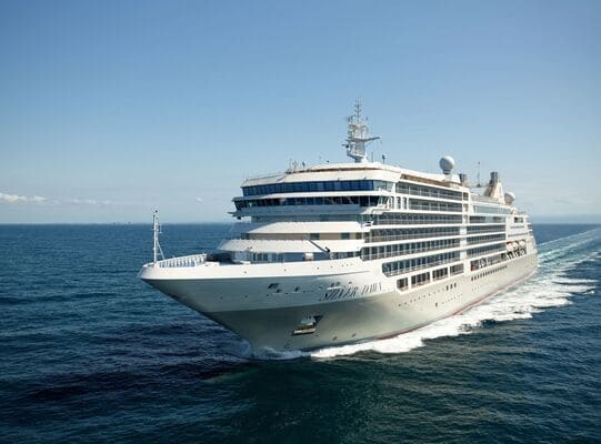 Sea trials of the Silver Dawn. The Silver Dawn is the newest ship that will join the rest of the Silversea fleet on a Mediterranean cruise.