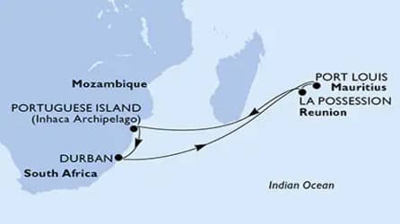 12 Nights - New Year Cruise onboard MSC Splendida