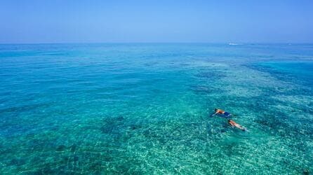 Image of 2 MSC Cruises passengers snorekling in Portuguese Island