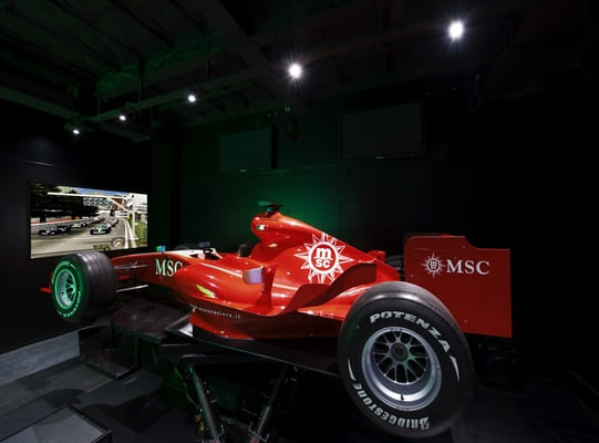 MSC Formula racer Simulator on board MSC Splendida