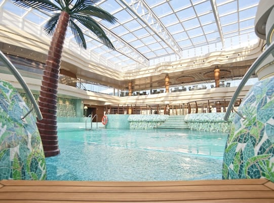 L'Equator Indoor Pool part of the 4 swimming pools featuring onboard MSC Splendida - picture compliment of MSC Cruises