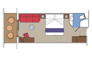 Layout of a Balcony Cabin on MSC Splendida