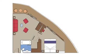 Layout of MSC Yacht Club Royal Suite on MSC Splendida