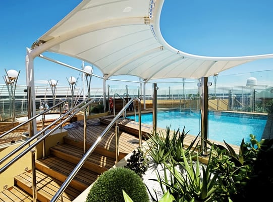 One Pool on MSC Splendida - MSC Yacht Club exclusive pool on a cruise from Durban South Africa