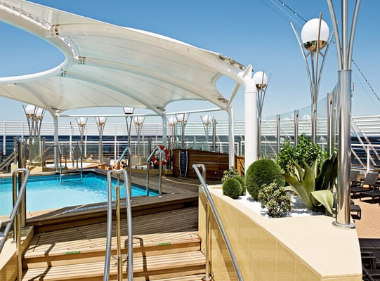 One Pool on the MSC Yacht Club deck - MSC Splendida - picture compliment of MSC Cruises